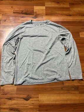 Athletic Works Men's Long-Sleeve Crewneck Shirt - Light Gray